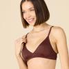image:imageAmazon Essentials Womens LightSupport Triangle Bikini Swimsuit Top with Adjustable StrapsDeep Brown