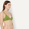 image:imageAmazon Essentials Womens LightSupport Triangle Bikini Swimsuit Top with Adjustable StrapsOlive