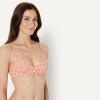 image:imageAmazon Essentials Womens LightSupport Triangle Bikini Swimsuit Top with Adjustable StrapsPale Peach Micro Floral