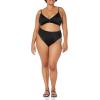 image:imageAmazon Essentials Womens LightSupport Triangle Bikini Swimsuit Top with Adjustable StrapsWashed Black
