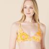 image:imageAmazon Essentials Womens LightSupport Triangle Bikini Swimsuit Top with Adjustable StrapsYellow Multi Folk Floral