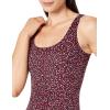 image:imageAmazon Essentials Womens OnePiece Scoop Neck Coverage Swimsuit Available in Plus SizeBrick Red Leopard