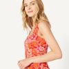 image:imageAmazon Essentials Womens OnePiece Scoop Neck Coverage Swimsuit Available in Plus SizeBright Red Multi Folk Floral