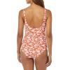 image:imageAmazon Essentials Womens OnePiece Scoop Neck Coverage Swimsuit Available in Plus SizeBrown Floral Print