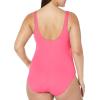 image:imageAmazon Essentials Womens OnePiece Scoop Neck Coverage Swimsuit Available in Plus SizeHot Pink