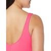 image:imageAmazon Essentials Womens OnePiece Scoop Neck Coverage Swimsuit Available in Plus SizeHot Pink