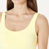 image:imageAmazon Essentials Womens OnePiece Scoop Neck Coverage Swimsuit Available in Plus SizeLight Yellow