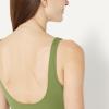 image:imageAmazon Essentials Womens OnePiece Scoop Neck Coverage Swimsuit Available in Plus SizeOlive