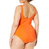 image:imageAmazon Essentials Womens OnePiece Scoop Neck Coverage Swimsuit Available in Plus SizeOrange