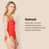 image:imageAmazon Essentials Womens OnePiece Scoop Neck Coverage Swimsuit Available in Plus SizePale Peach Micro Floral