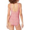 image:imageAmazon Essentials Womens OnePiece Scoop Neck Coverage Swimsuit Available in Plus SizePale Peach Micro Floral