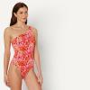 image:imageAmazon Essentials Womens OneShoulder OnePiece SwimsuitBright Poppy Red Folk Floral