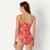 image:imageAmazon Essentials Womens OneShoulder OnePiece SwimsuitBright Poppy Red Folk Floral
