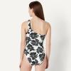 image:imageAmazon Essentials Womens OneShoulder OnePiece SwimsuitCream Black Floral