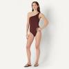 image:imageAmazon Essentials Womens OneShoulder OnePiece SwimsuitDeep Brown