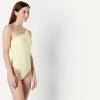 image:imageAmazon Essentials Womens OneShoulder OnePiece SwimsuitLight Yellow
