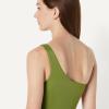 image:imageAmazon Essentials Womens OneShoulder OnePiece SwimsuitOlive