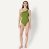image:imageAmazon Essentials Womens OneShoulder OnePiece SwimsuitOlive