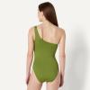 image:imageAmazon Essentials Womens OneShoulder OnePiece SwimsuitOlive