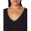 image:imageAmazon Essentials Womens Plus Size ShortSleeve VNeck TShirtBlack