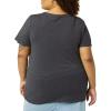 image:imageAmazon Essentials Womens Plus Size ShortSleeve VNeck TShirtBlackCharcoal Heather