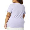 image:imageAmazon Essentials Womens Plus Size ShortSleeve VNeck TShirtBlackLavender