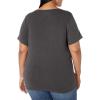 image:imageAmazon Essentials Womens Plus Size ShortSleeve VNeck TShirtCharcoal Heather