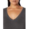 image:imageAmazon Essentials Womens Plus Size ShortSleeve VNeck TShirtCharcoal Heather