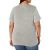 image:imageAmazon Essentials Womens Plus Size ShortSleeve VNeck TShirtLight Grey Heather