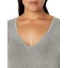 image:imageAmazon Essentials Womens Plus Size ShortSleeve VNeck TShirtLight Grey Heather