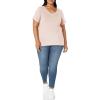 image:imageAmazon Essentials Womens Plus Size ShortSleeve VNeck TShirtLight Pink
