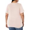image:imageAmazon Essentials Womens Plus Size ShortSleeve VNeck TShirtLight Pink