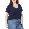 image:imageAmazon Essentials Womens Plus Size ShortSleeve VNeck TShirtNavy