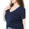 image:imageAmazon Essentials Womens Plus Size ShortSleeve VNeck TShirtNavy