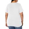 image:imageAmazon Essentials Womens Plus Size ShortSleeve VNeck TShirtWhite