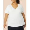 image:imageAmazon Essentials Womens Plus Size ShortSleeve VNeck TShirtWhite