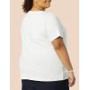 image:imageAmazon Essentials Womens Plus Size ShortSleeve VNeck TShirtWhite