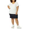 image:imageAmazon Essentials Womens Plus Size ShortSleeve VNeck TShirtWhiteBlack