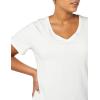 image:imageAmazon Essentials Womens Plus Size ShortSleeve VNeck TShirtWhiteBlack