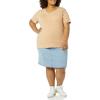 image:imageAmazon Essentials Womens Plus Size ShortSleeve VNeck TShirtWhiteLight Camel