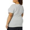 image:imageAmazon Essentials Womens Plus Size ShortSleeve VNeck TShirtWhiteLight Grey Heather