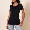 image:imageAmazon Essentials Womens RegularFit ShortSleeve TShirt Crewneck and VNeck Options MultipacksBlack