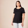 image:imageAmazon Essentials Womens RegularFit ShortSleeve TShirt Crewneck and VNeck Options MultipacksBlack