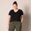 image:imageAmazon Essentials Womens RegularFit ShortSleeve TShirt Crewneck and VNeck Options MultipacksBlackCharcoal Heather