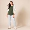image:imageAmazon Essentials Womens RegularFit ShortSleeve TShirt Crewneck and VNeck Options MultipacksBlackOlive
