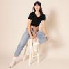 image:imageAmazon Essentials Womens RegularFit ShortSleeve TShirt Crewneck and VNeck Options MultipacksBlackWhite