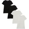 image:imageAmazon Essentials Womens RegularFit ShortSleeve TShirt Crewneck and VNeck Options MultipacksBlackWhite