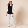 image:imageAmazon Essentials Womens RegularFit ShortSleeve TShirt Crewneck and VNeck Options MultipacksBlackWhite Stripe