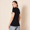 image:imageAmazon Essentials Womens RegularFit ShortSleeve TShirt Crewneck and VNeck Options MultipacksBlackWhite Stripe