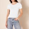 image:imageAmazon Essentials Womens RegularFit ShortSleeve TShirt Crewneck and VNeck Options MultipacksBlue Tie DyeWhite